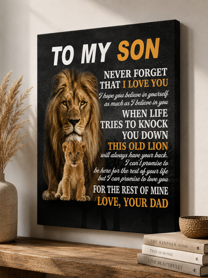 CANVAS FOR SON - BEST GIFT FROM DAD - NTTD00 (SKU2605-52)