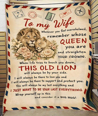 BLANKET FOR WIFE – COMFORT & WARMTH GIFT FROM HUSBAND - Sherpa Fleece Quilt Blanket NTTD00 (SKU2602-10)