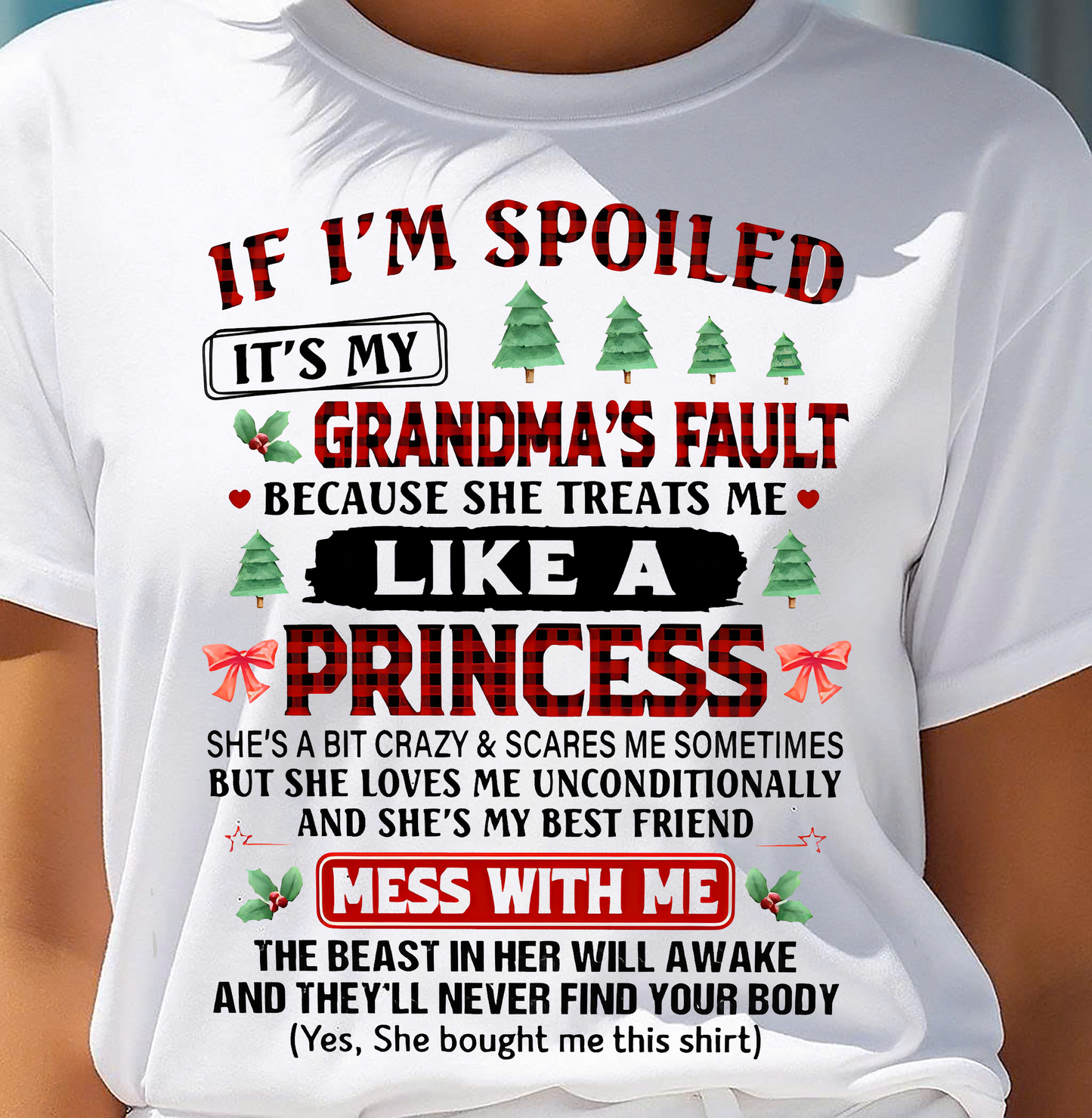 CHRISTMAX T-SHRIT FOR GRANDDAUGHTER - GIFT FROM GRANDMA - NTTD00