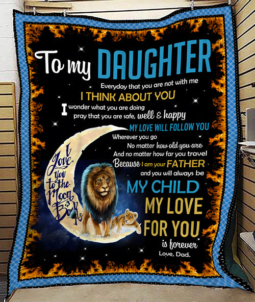 BLANKET FOR DAUGHTER – COMFORT & WARMTH GIFT FROM DAD Sherpa Fleece Quilt Blanket NTTD00 (SKU2604-251)