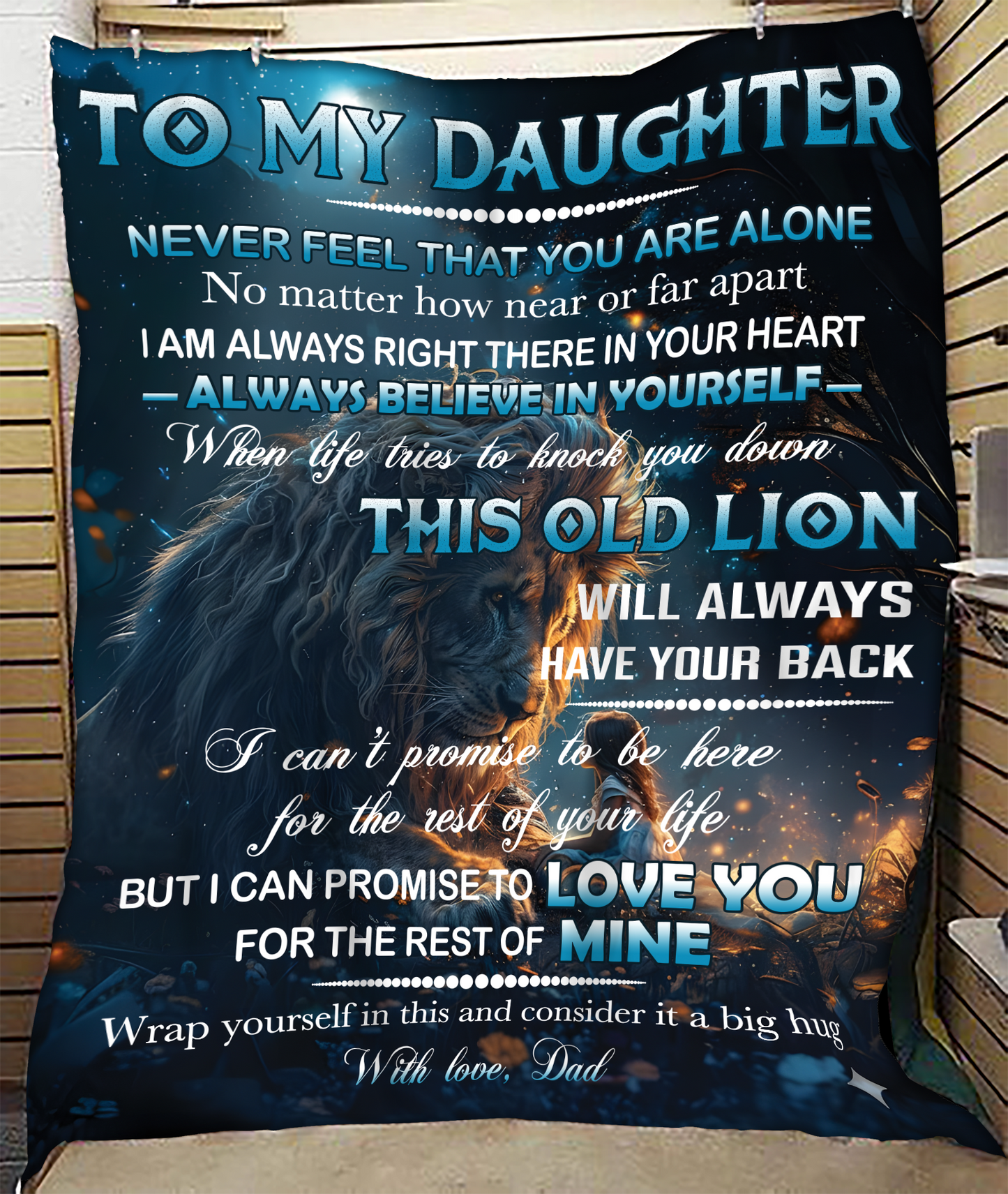 BLANKET FOR DAUGHTER – COMFORT & WARMTH GIFT FROM DAD Sherpa Fleece Quilt Blanket NTTD00 (SKUB11-81)