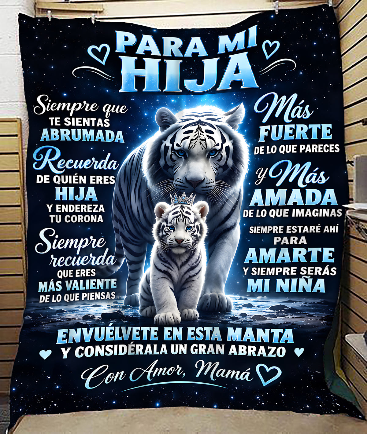 MANTA PARA HIJA – REGALO DE COMODIDAD Y CALOR DE MAMÁ Manta acolchada de forro polar Sherpa NTTDsp (SKU2610-117)