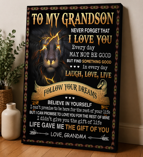 CANVAS FOR GRANDSON - BEST GIFT FROM GRANDMA - NTTD00 (SKU2604-111)