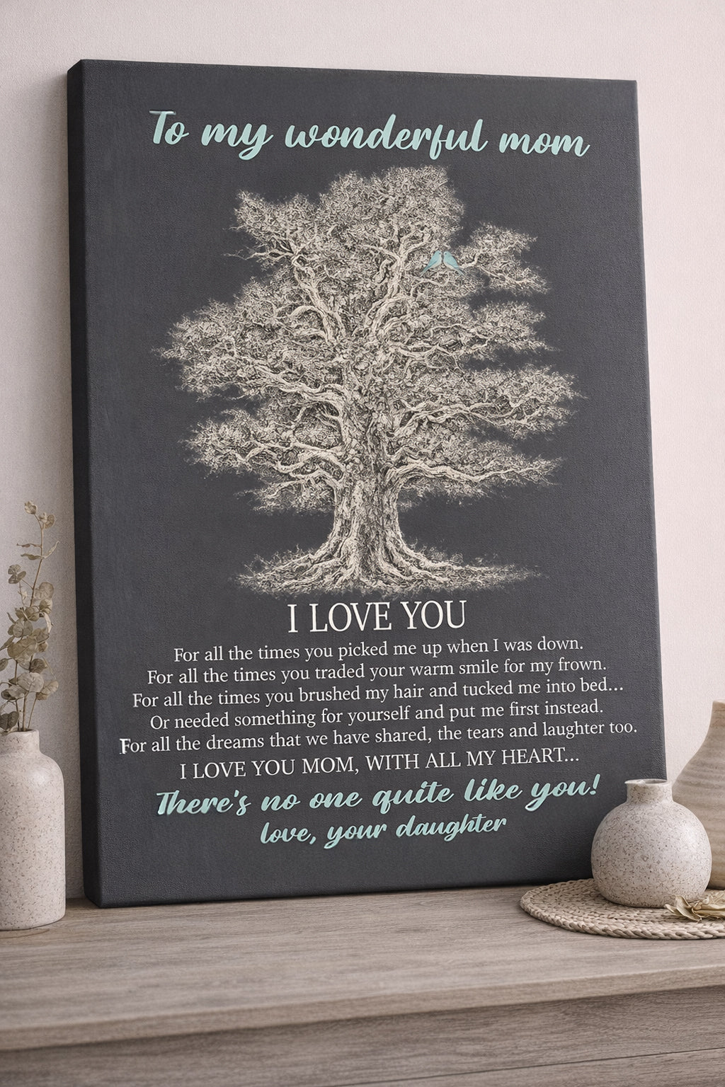CANVAS FOR MOM - BEST GIFT FROM DAUGHTER - NTTD00 (SKU2603-330)