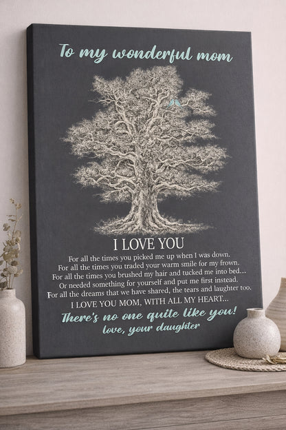 CANVAS FOR MOM - BEST GIFT FROM DAUGHTER - NTTD00 (SKU2603-330)