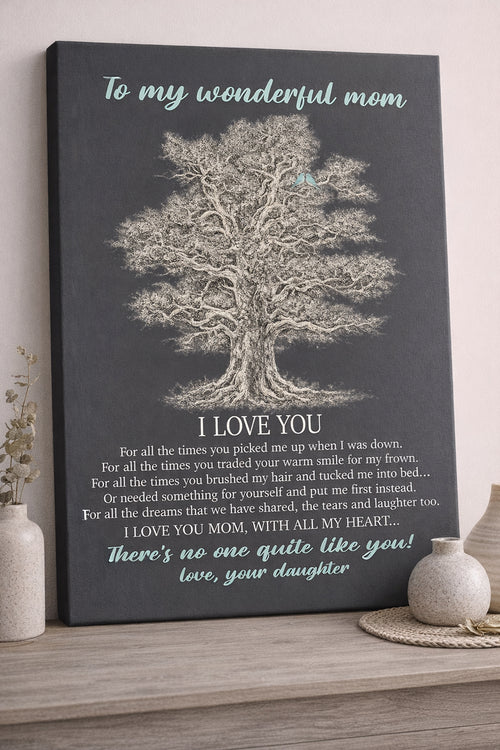 CANVAS FOR MOM - BEST GIFT FROM DAUGHTER - NTTD00 (SKU2603-330)