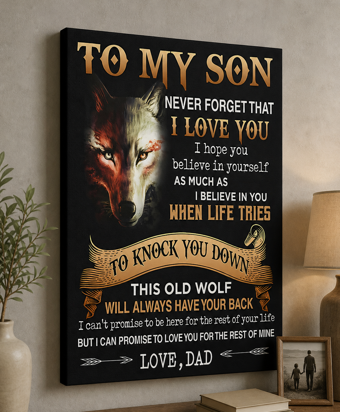 CANVAS FOR SON - BEST GIFT FROM DAD - NTTD00 (SKU2605-27)