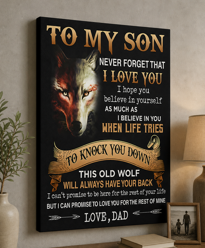 CANVAS FOR SON - BEST GIFT FROM DAD - NTTD00 (SKU2605-27)