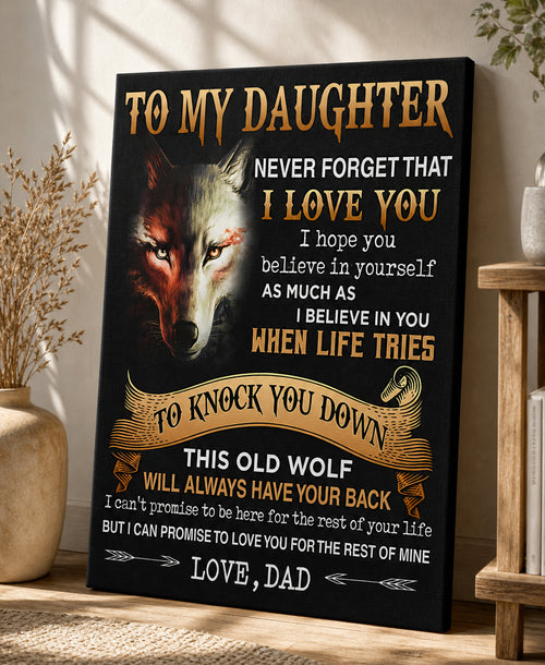 CANVAS FOR DAUGHTER - BEST GIFT FROM DAD - NTTD00 (SKU2605-29)