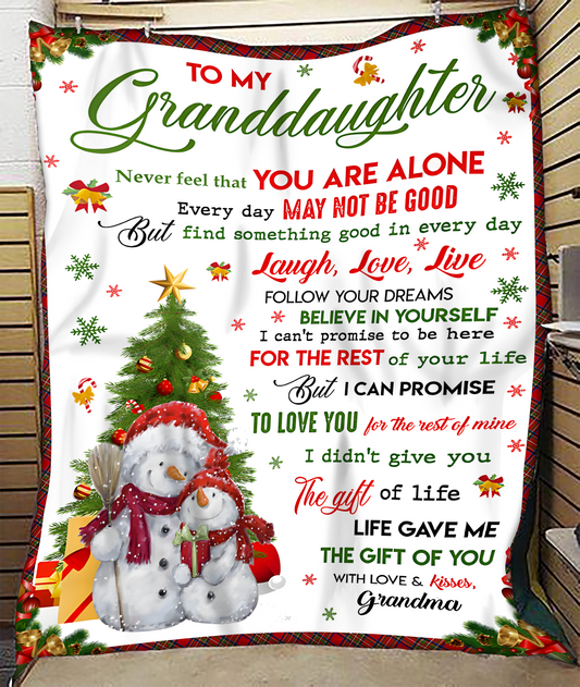 BLANKET FOR GRANDDAUGHTER – COMFORT & WARMTH GIFT Sherpa Fleece Blanket NTTD00 (SKUB-CHRISTMAS2)