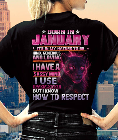 JANUARY - I HAVE A SASSY MIND - BIRTHDAY GIFT FOR WOMEN - NTTD01 (SKU09-24-01)