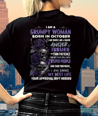 OCTOBER - GRUMPY WOMAN - BIRTHDAY GIFT FOR WOMEN - NTTD10 (SKU10-08-10)