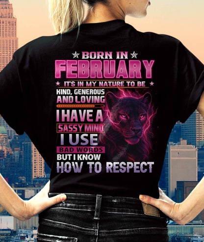 FEBRUARY - I HAVE A SASSY MIND - BIRTHDAY GIFT FOR WOMEN - NTTD02 (SKU09-24-02)