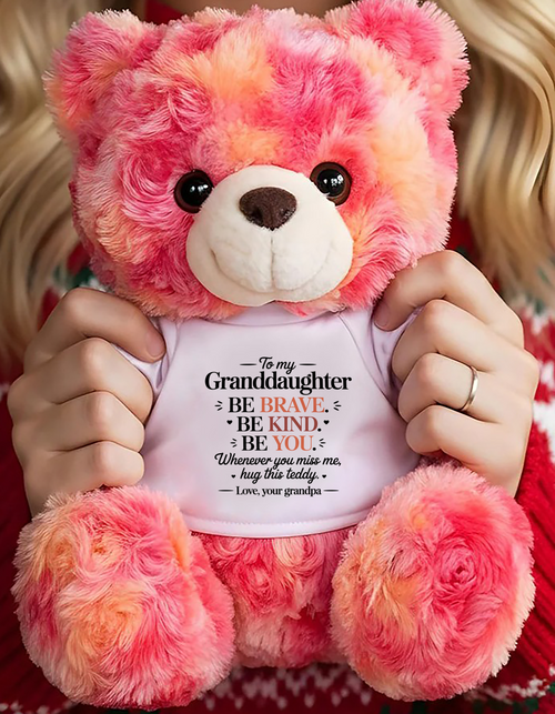 TO MY GRANDDAUGHTER - TEDDY BEAR, A BIG HUG FROM GRANDPA - NTTD00 (SKU2608-191)