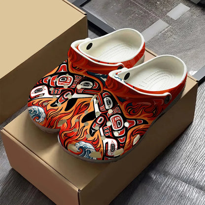 Native Orca Pattern Clogs Shoes for Adults & Kids