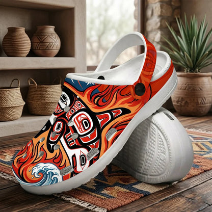 Native Orca Pattern Clogs Shoes for Adults & Kids