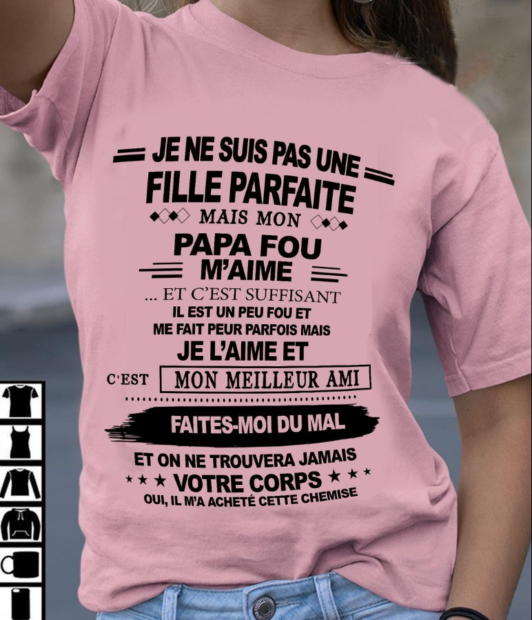 Cadeau d’anniversaire de papa pour sa fille  |   T-shirt - nttd00 / fr00 (SKU12-224)