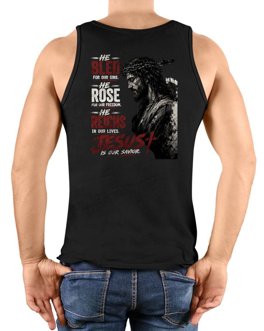 JESUS IS OUR SAVIOR - CHRISTIAN T-SHIRT - FOR MEN NTTD00