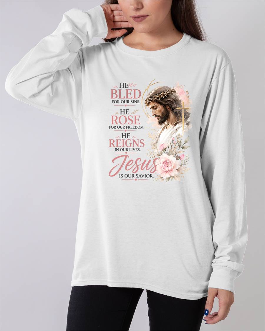 JESUS IS OUR SAVIOR - CHRISTIAN T-SHIRT - FOR WOMEN NTTD00