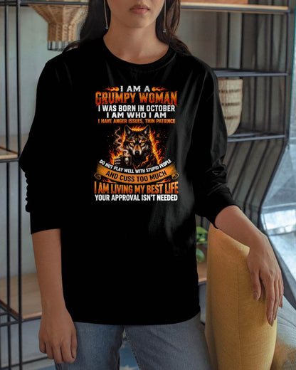 OCTOBER - I AM WHO I AM - BIRTHDAY T-SHIRT FOR WOMEN - NTTD10 (SKU2607-206-10)