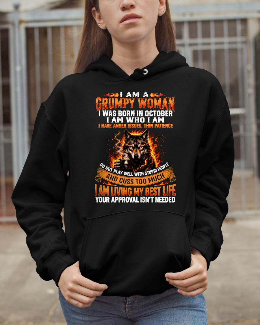 OCTOBER - I AM WHO I AM - BIRTHDAY T-SHIRT FOR WOMEN - NTTD10 (SKU2607-206-10)