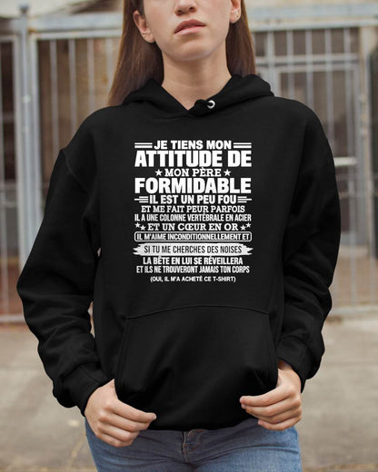 JE TIENS MON ATTITUDE DE MON PÈRE FORMIDABLE – Cadeau de Papa - NTTD00 (SKU2610-82)