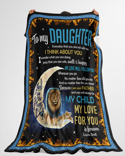 BLANKET FOR DAUGHTER – COMFORT & WARMTH GIFT FROM DAD Sherpa Fleece Quilt Blanket NTTD00 (SKU2604-251)