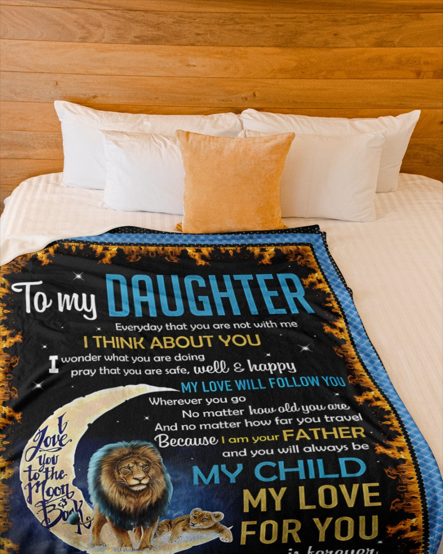 BLANKET FOR DAUGHTER – COMFORT & WARMTH GIFT FROM DAD Sherpa Fleece Quilt Blanket NTTD00 (SKU2604-251)