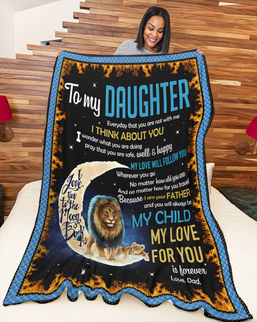BLANKET FOR DAUGHTER – COMFORT & WARMTH GIFT FROM DAD Sherpa Fleece Quilt Blanket NTTD00 (SKU2604-251)