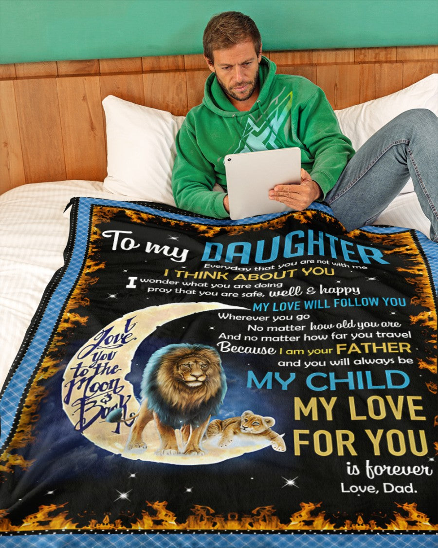 BLANKET FOR DAUGHTER – COMFORT & WARMTH GIFT FROM DAD Sherpa Fleece Quilt Blanket NTTD00 (SKU2604-251)
