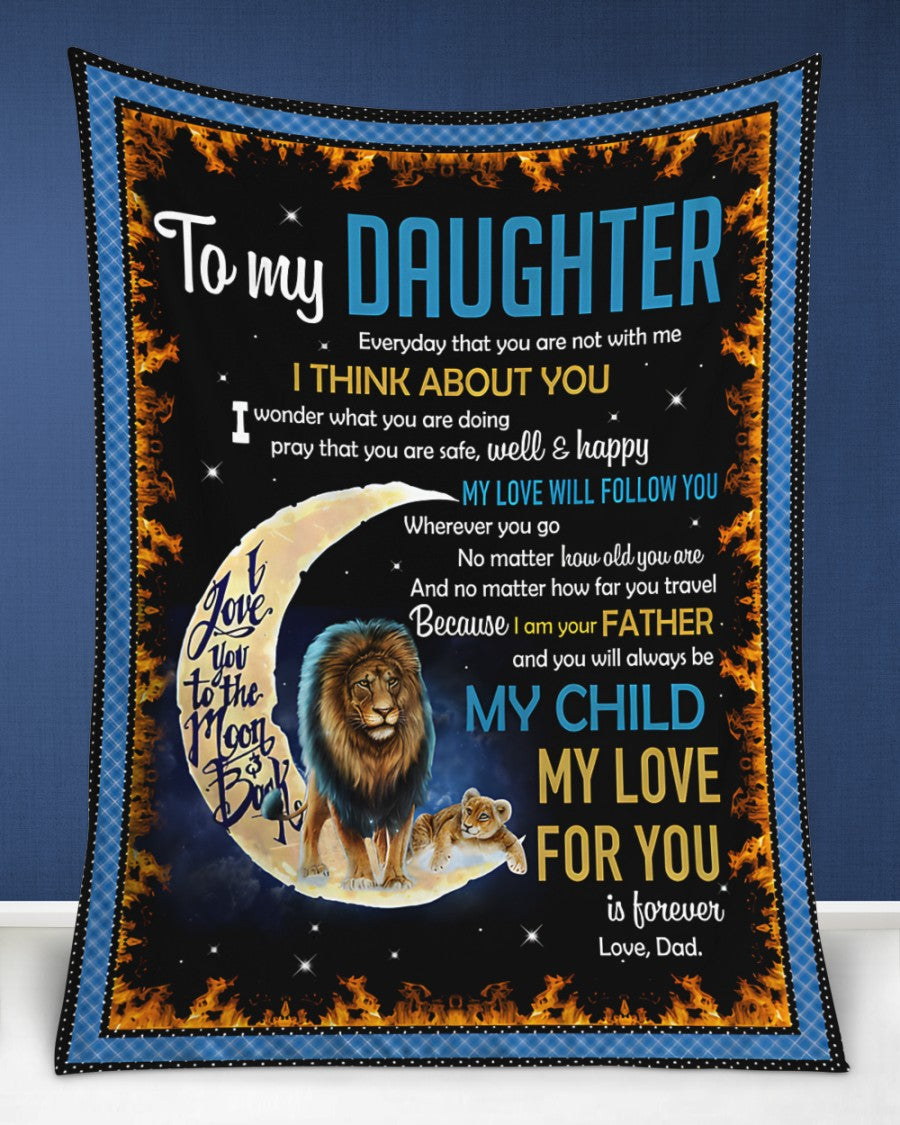 BLANKET FOR DAUGHTER – COMFORT & WARMTH GIFT FROM DAD Sherpa Fleece Quilt Blanket NTTD00 (SKU2604-251)