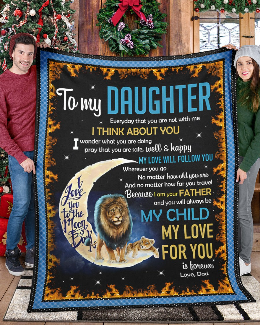BLANKET FOR DAUGHTER – COMFORT & WARMTH GIFT FROM DAD Sherpa Fleece Quilt Blanket NTTD00 (SKU2604-251)