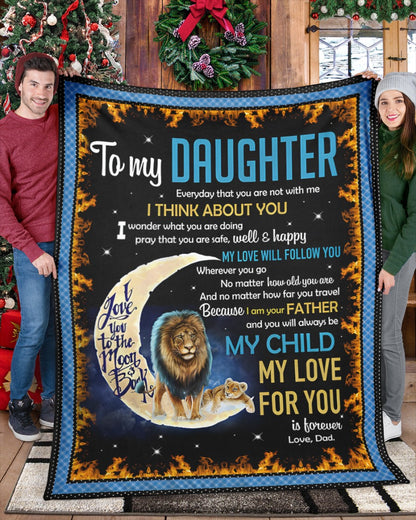 BLANKET FOR DAUGHTER – COMFORT & WARMTH GIFT FROM DAD Sherpa Fleece Quilt Blanket NTTD00 (SKU2604-251)