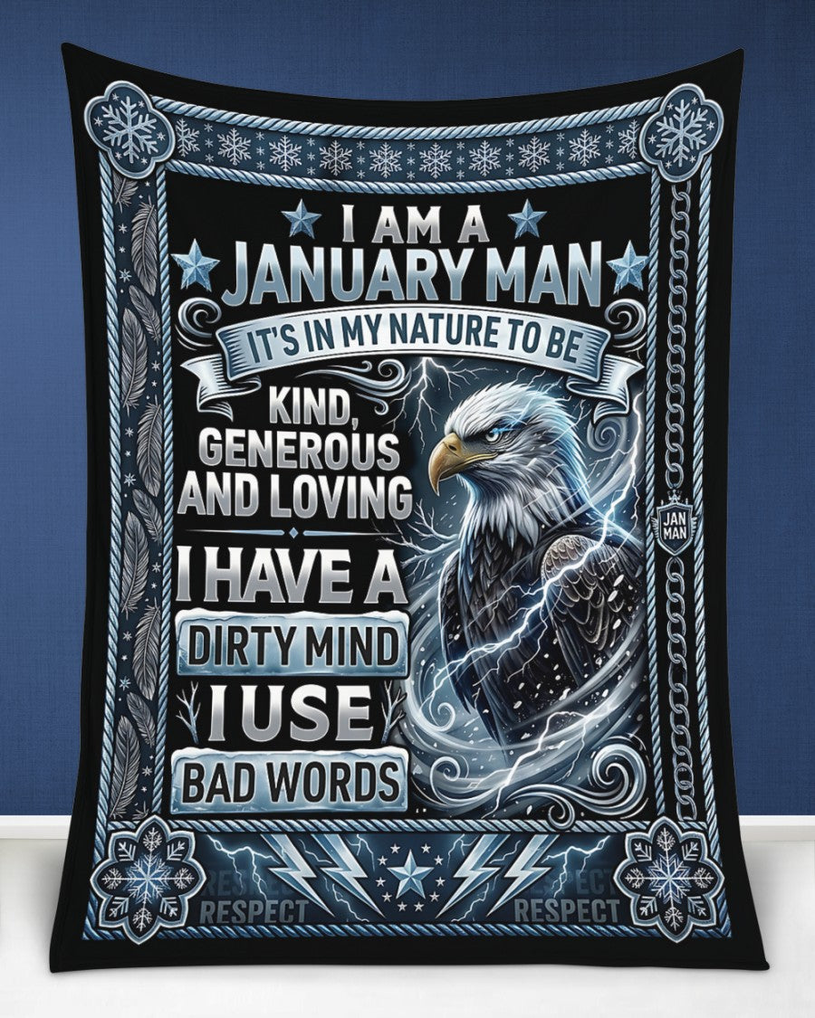 AWESOME BLANKET FOR JANUARY MAN – COMFORT & WARMTH GIFT Sherpa Fleece Quilt Blanket NTTD00 (SKU2604-256)