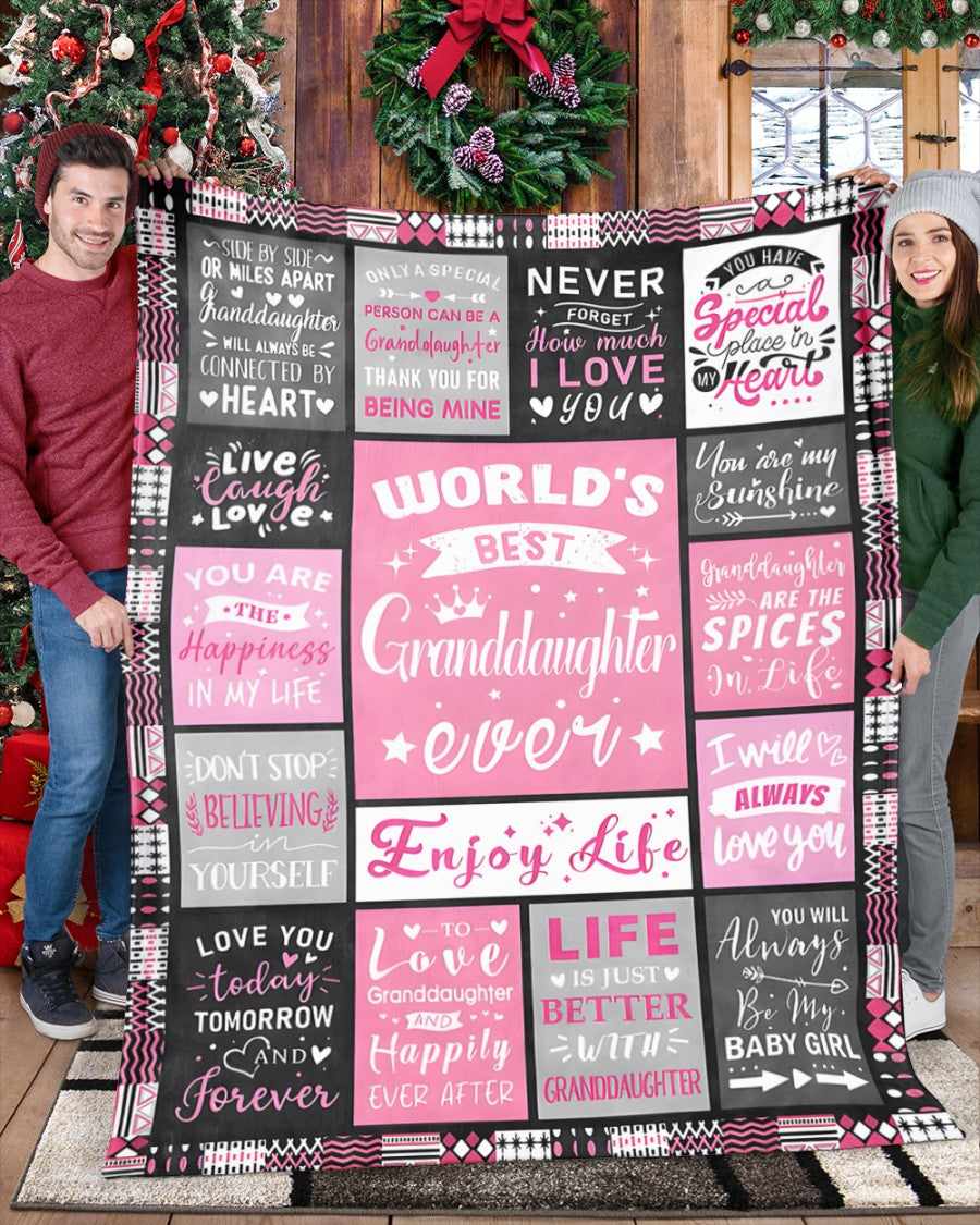 TO MY GRANDDAUGHTER - GIFT FOR GRANDDAUGHTER - Sherpa Fleece Blanket From Grandparent (SKUB-NTTD-07)