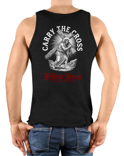 CARRY THE CROSS FOLLOW JESUS - CHRISTIAN T-SHIRT - FOR MEN NTTD00 (SKU2608-134)