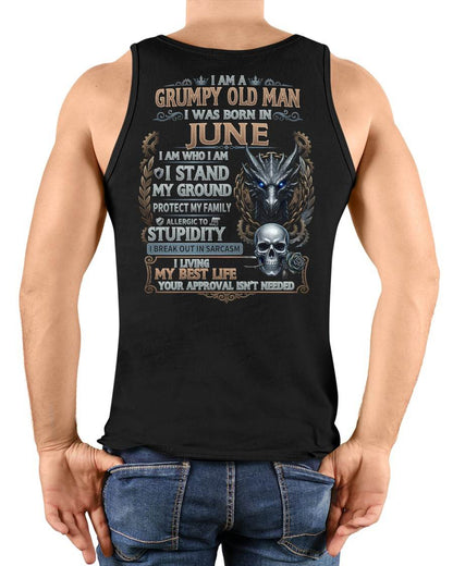 JUNE - GRUMPY OLD MAN - BIRTHDAY T-SHIRT FOR MEN - NTTD06 (SKU2604-37-06)