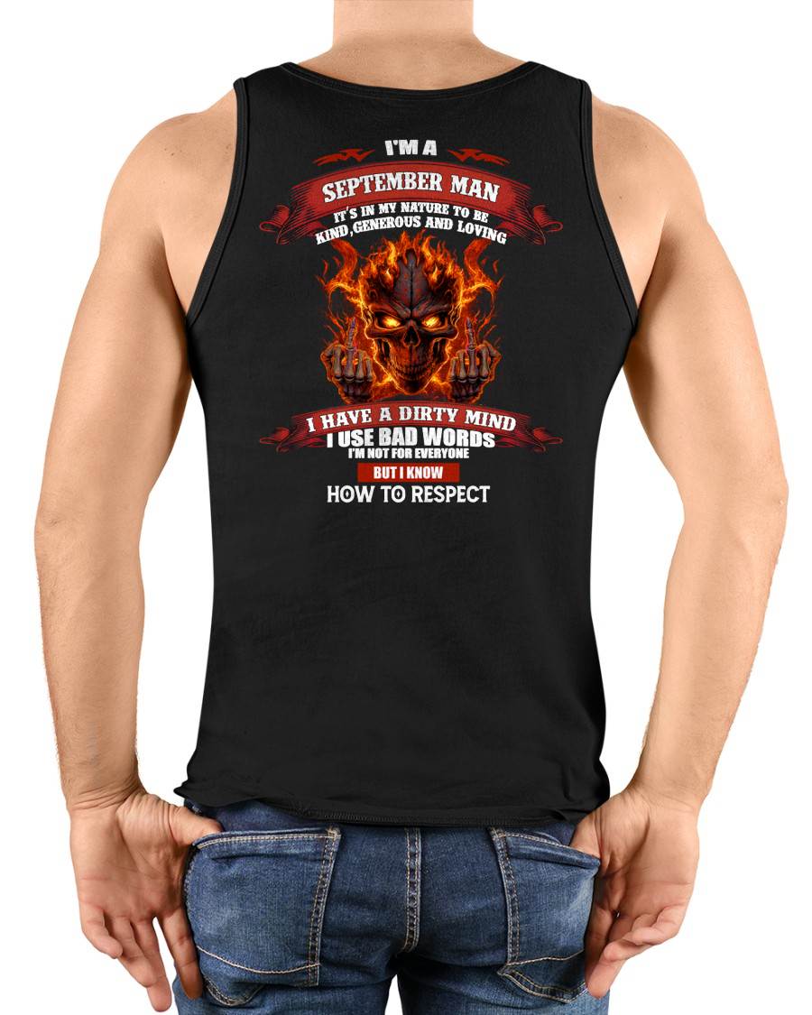 SEPTEMBER - KNOW HOW TO RESPECT - BIRTHDAY T-SHIRT FOR MEN - NTTD09 (SKU26T-01300-09)