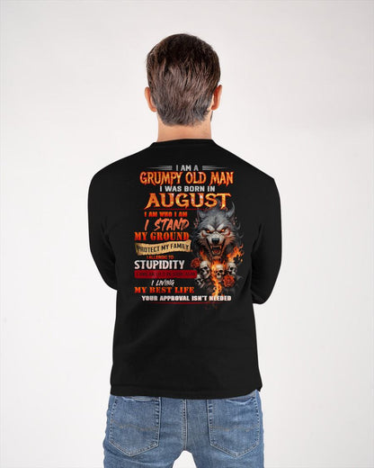 AUGUST - GRUMPY OLD MAN - BIRTHDAY T-SHIRT FOR MEN - NTTD08 (SKU26T-01132-08)