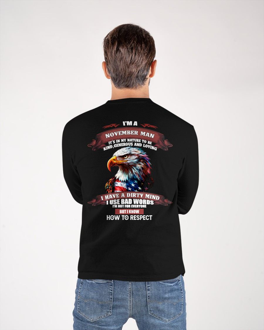 NOVEMBER - KNOW HOW TO RESPECT - BIRTHDAY T-SHIRT FOR MEN - NTTD11 (SKU12-311-11)