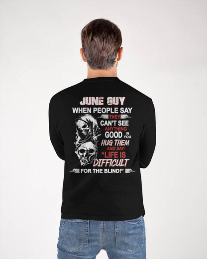 JUNE -  HUG THEM AND SAY... - BIRTHDAY T-SHIRT FOR MEN - NTTD06 (SKU12-253-06)