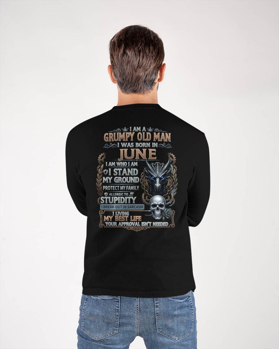 JUNE - GRUMPY OLD MAN - BIRTHDAY T-SHIRT FOR MEN - NTTD06 (SKU2604-37-06)