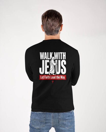 WALKING WITH JESUS - CHRISTIAN T-SHIRT - FOR MEN NTTD00 (SKU2608-128)