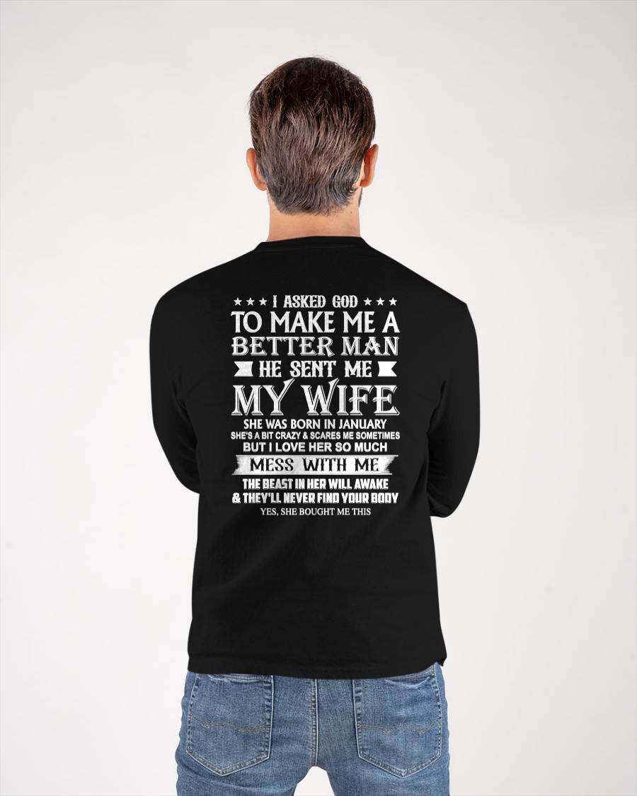 JANUARY - ASKED GOD TO BE A BETTER MAN - GIFT FROM WIFE - NTTD01 (SKU10-109-01)