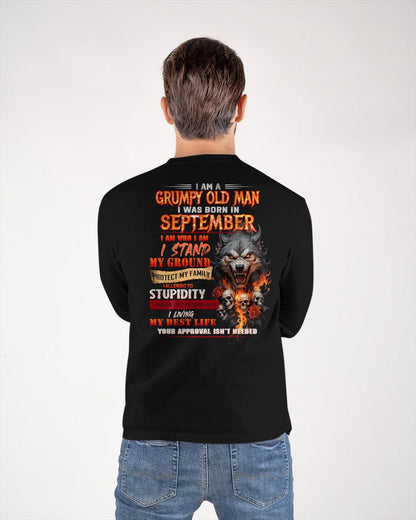 SEPTEMBER - GRUMPY OLD MAN - BIRTHDAY T-SHIRT FOR MEN - NTTD09 (SKU26T-01132-09)