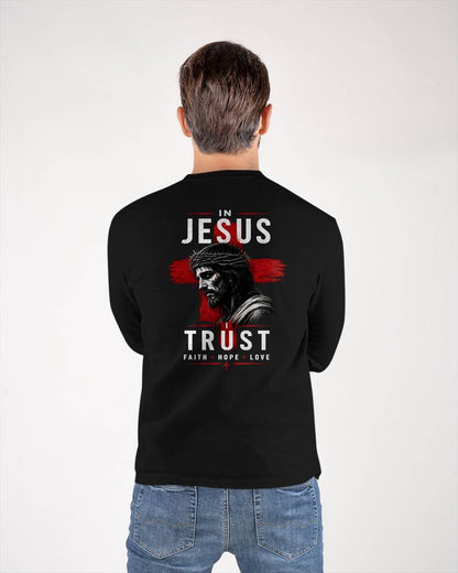 IN JESUS I TRUST Faith • Hope • Love - CHRISTIAN T-SHIRT - FOR MEN NTTD00 (SKU2608-80)