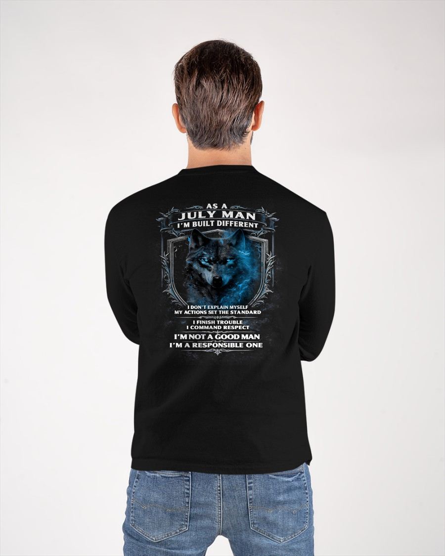 JULY - BUILT DIFFERENT - BIRTHDAY T-SHIRT FOR MEN - NTTD07 (SKU12-301-07)