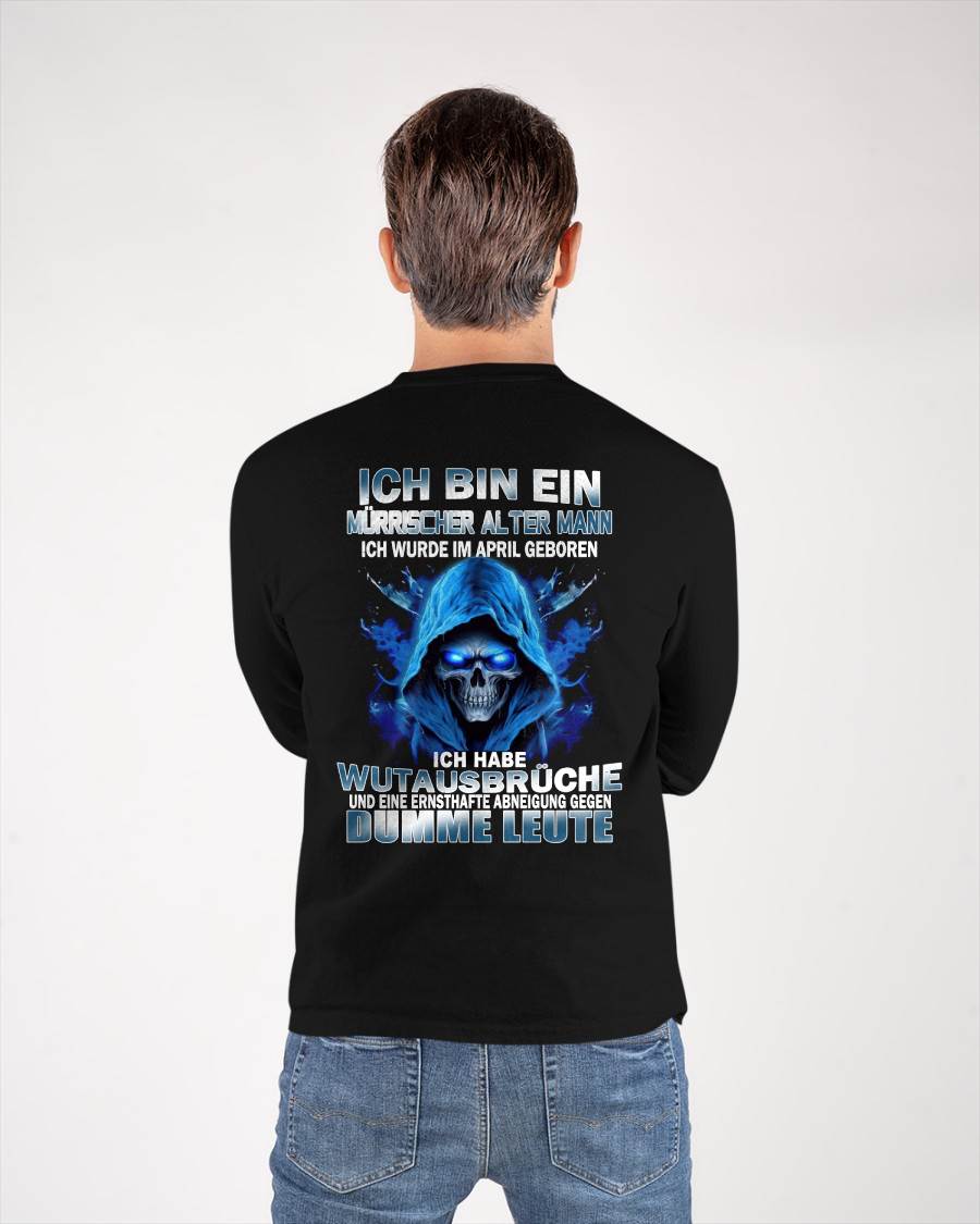 APRIL - MÜRRISCHER ALTER MANN – GEBURTSTAGS-T-SHIRT FÜR MÄNNER - NTTD04 (SKU2605-360-04)