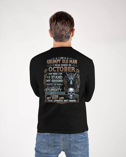 OCTOBER - GRUMPY OLD MAN - BIRTHDAY T-SHIRT FOR MEN - NTTD10 (SKU2604-37-10)
