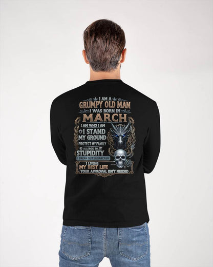 MARCH - GRUMPY OLD MAN - BIRTHDAY T-SHIRT FOR MEN - NTTD03 (SKU2604-37-03)